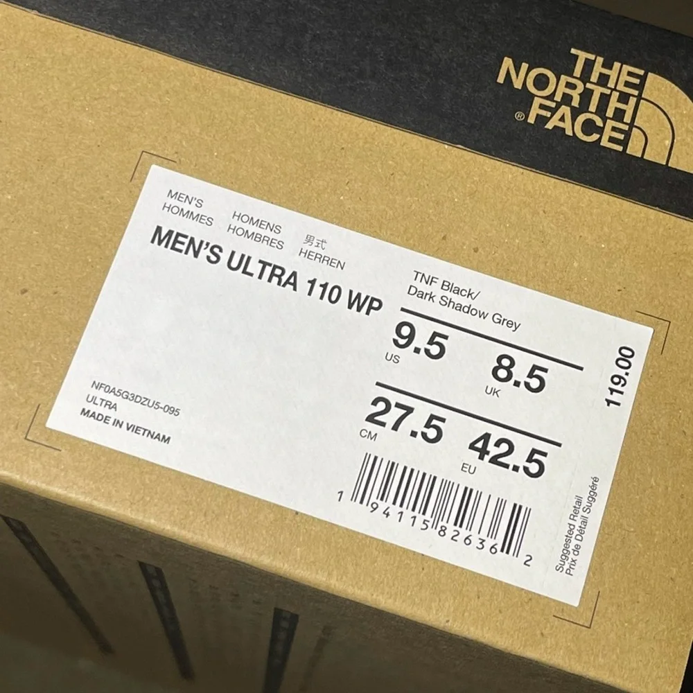 The North Face Mens Ultra 110 Waterproof Hiking Shoes - Picture 2 of 2